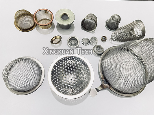 Customerized Wire Mesh Filter Screen Stainless Steel Brass Material In Bowl Cap Shape