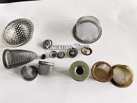 Customerized Wire Mesh Filter Screen Stainless Steel Brass Material In Bowl Cap Shape