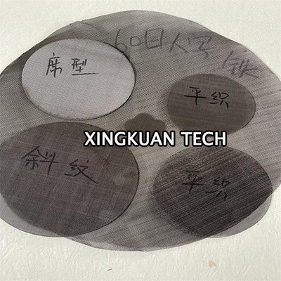 Circle Extruder Wire Mesh , Circular Mesh Screen For Plastic And Rubber