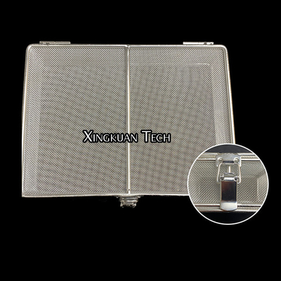 Esterilização de aço inoxidável Mesh Basket With Locking Lid de Electropolished