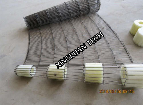 A malha lisa de Flex Belt Conveyor Belt Wire 90 graus 180 graus dobra a escada curvada