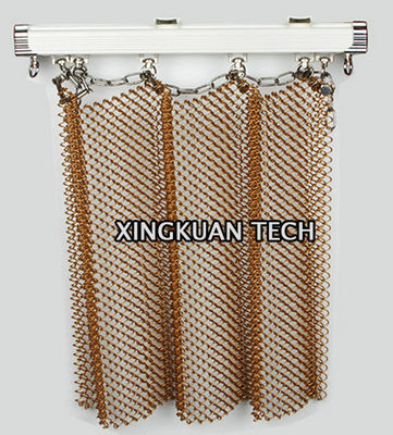 Mesh Curtain decorativo colorido, abertura da cortina 4mm 6mm 8mm da bobina do metal